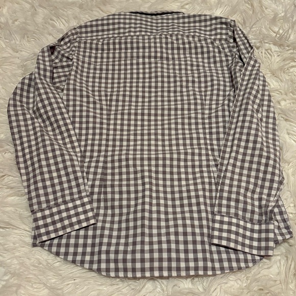 ASOS Men's Gray Gingham Check Button-Down Shirt Size Medium - Picture 4 of 4